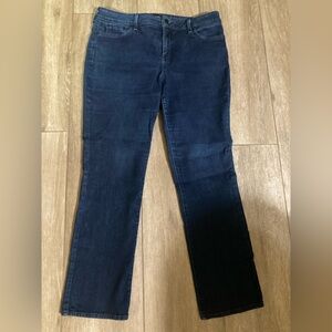 NYDJ Dark Blue SHERI Slim Jeans size 16